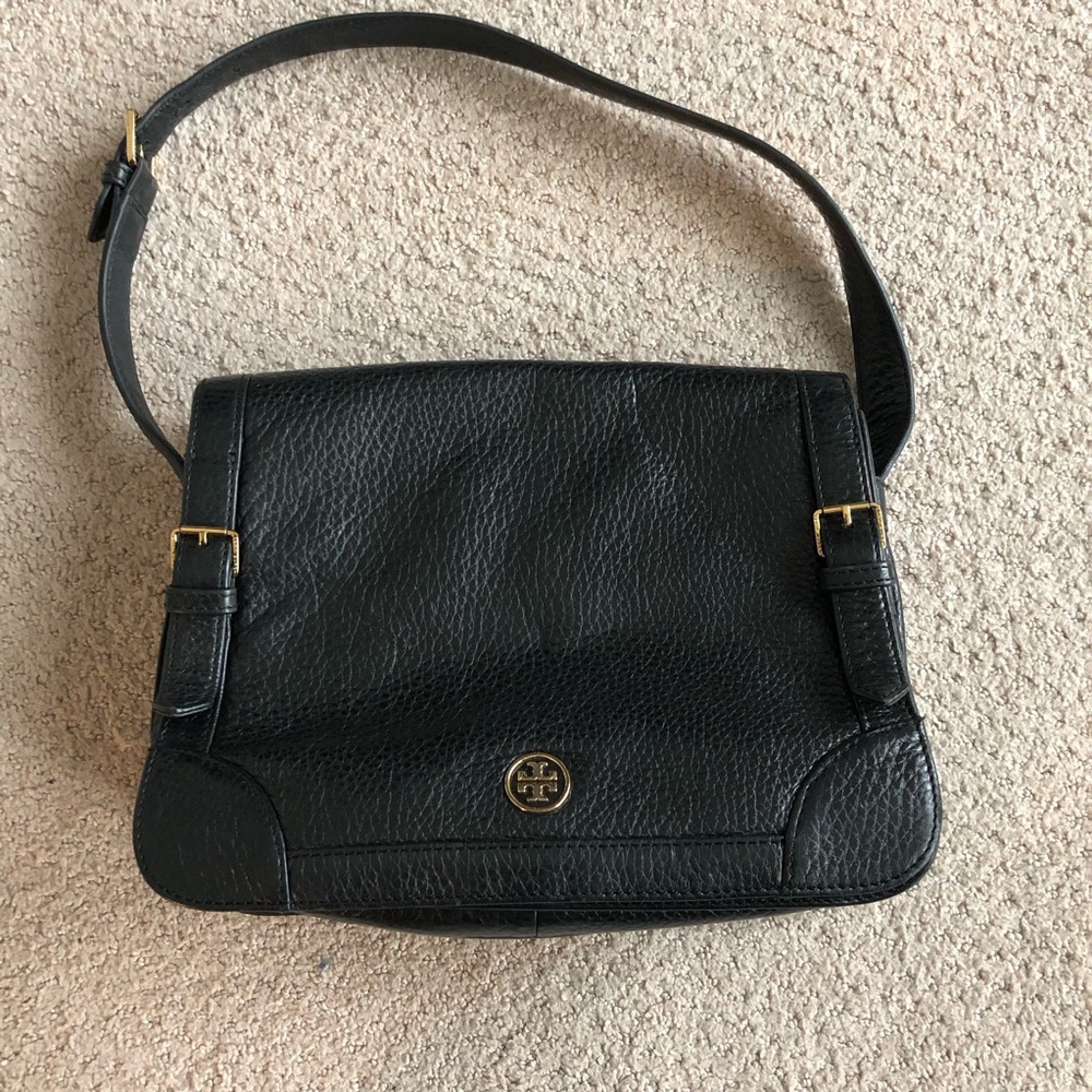 TORY BURCH :: Beautiful Black Leather Handbag